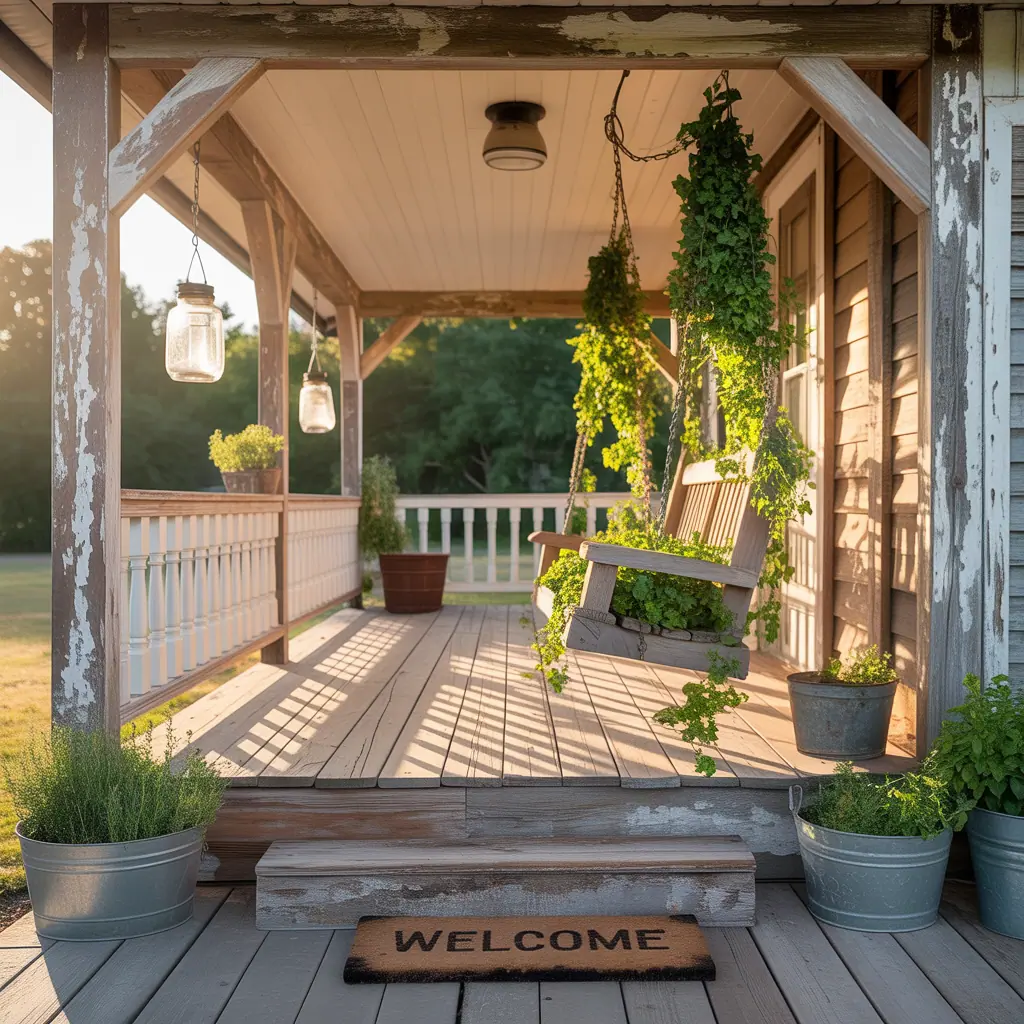 rustic farmhouse porch ideas