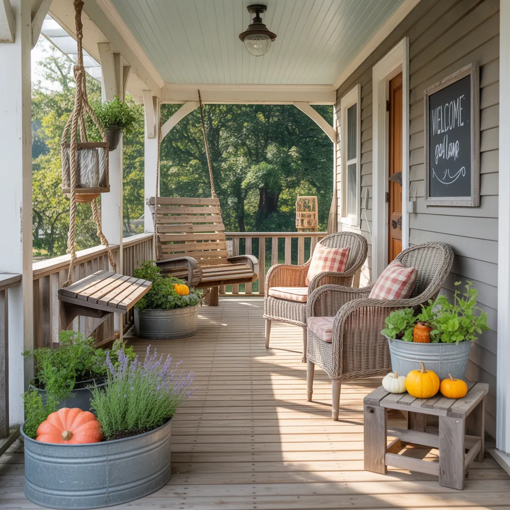 rustic farmhouse porch ideas