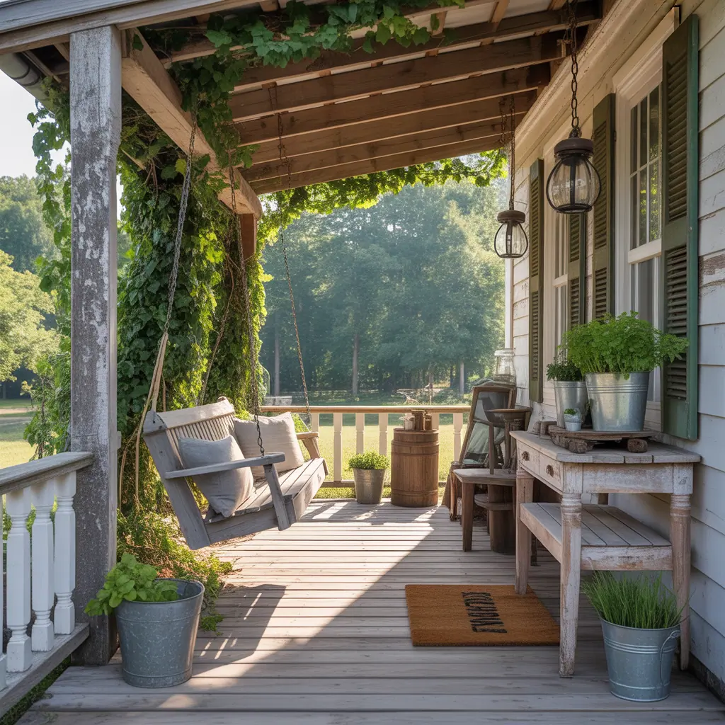 rustic farmhouse porch ideas