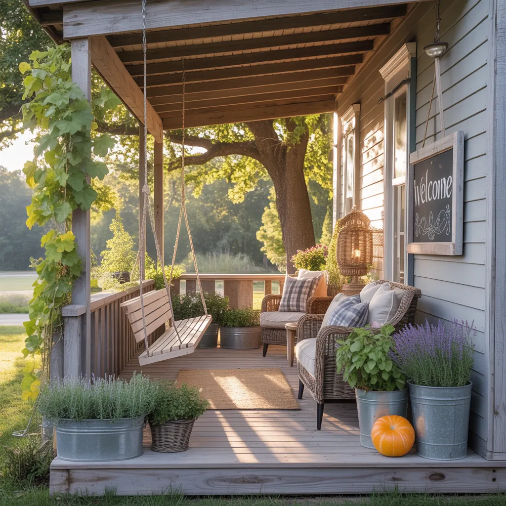 rustic farmhouse porch ideas