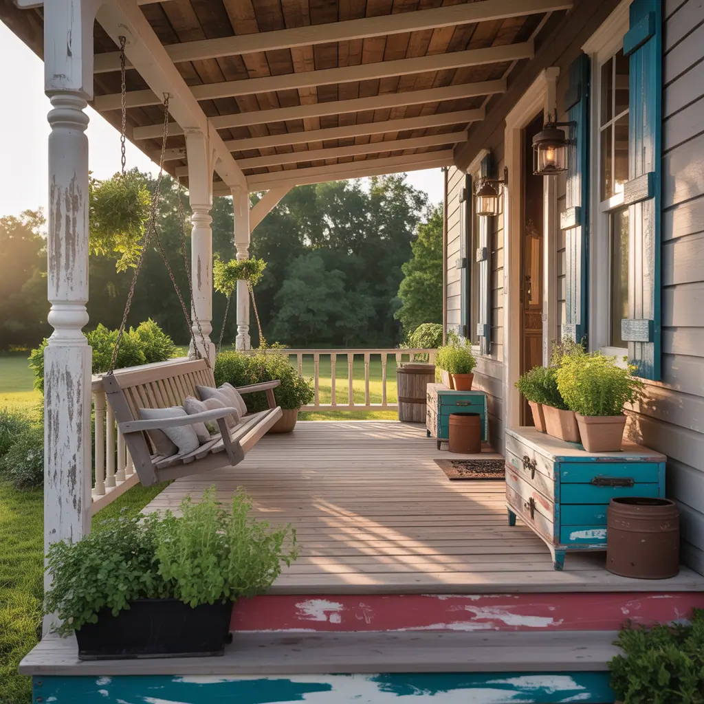 rustic farmhouse porch ideas