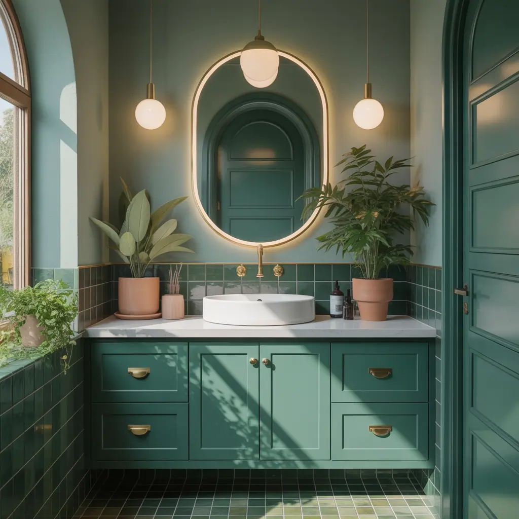 sage bathroom vanity green ideas