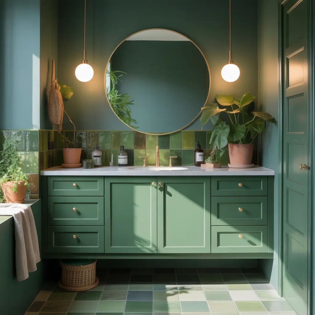 sage bathroom vanity green ideas