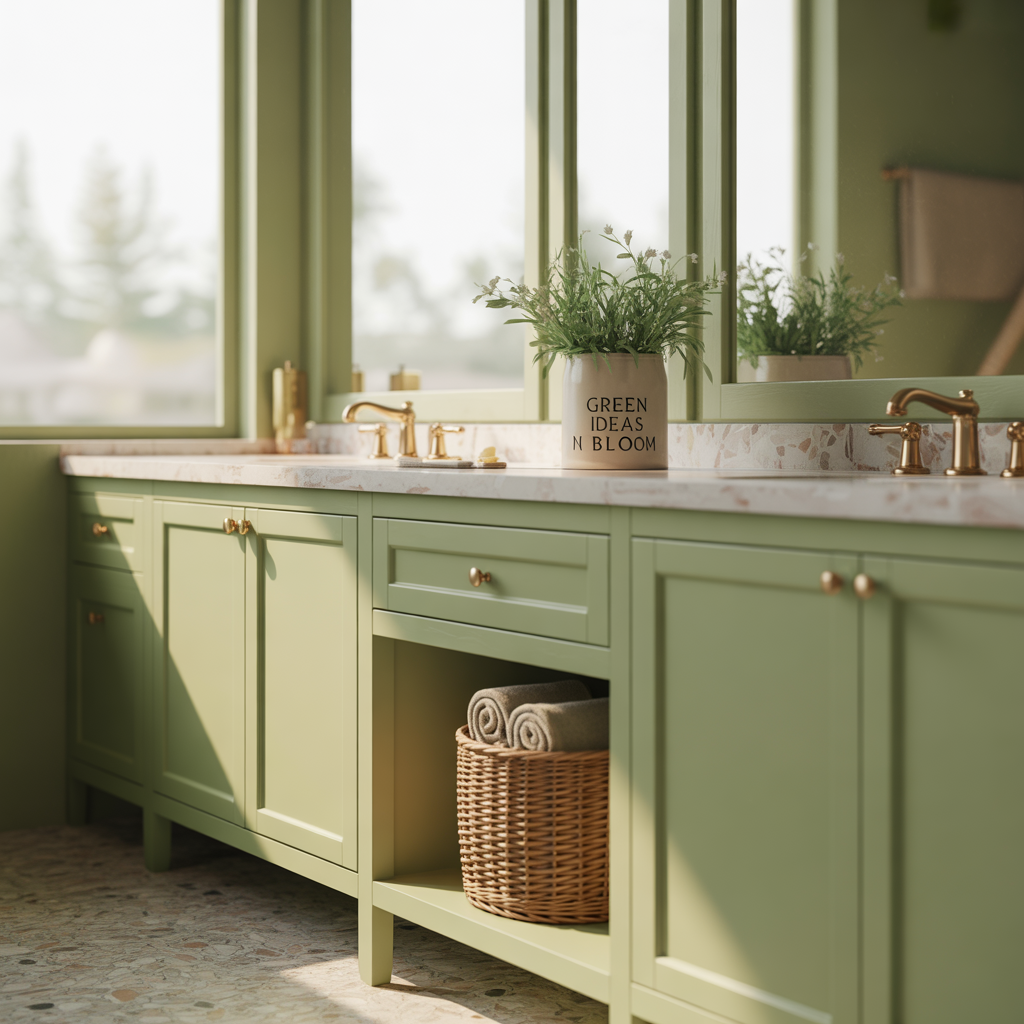 sage bathroom vanity green ideas