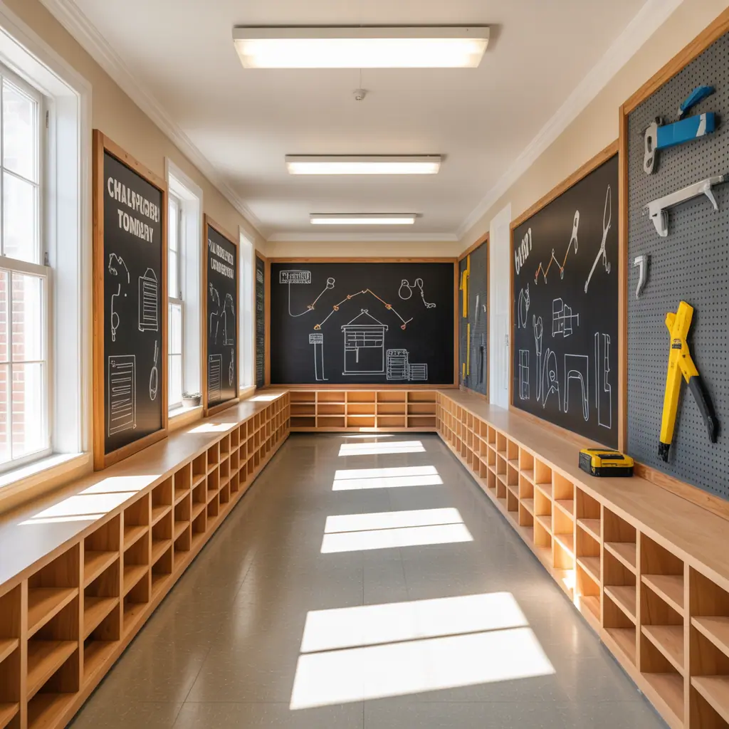 school corridor wall decoration