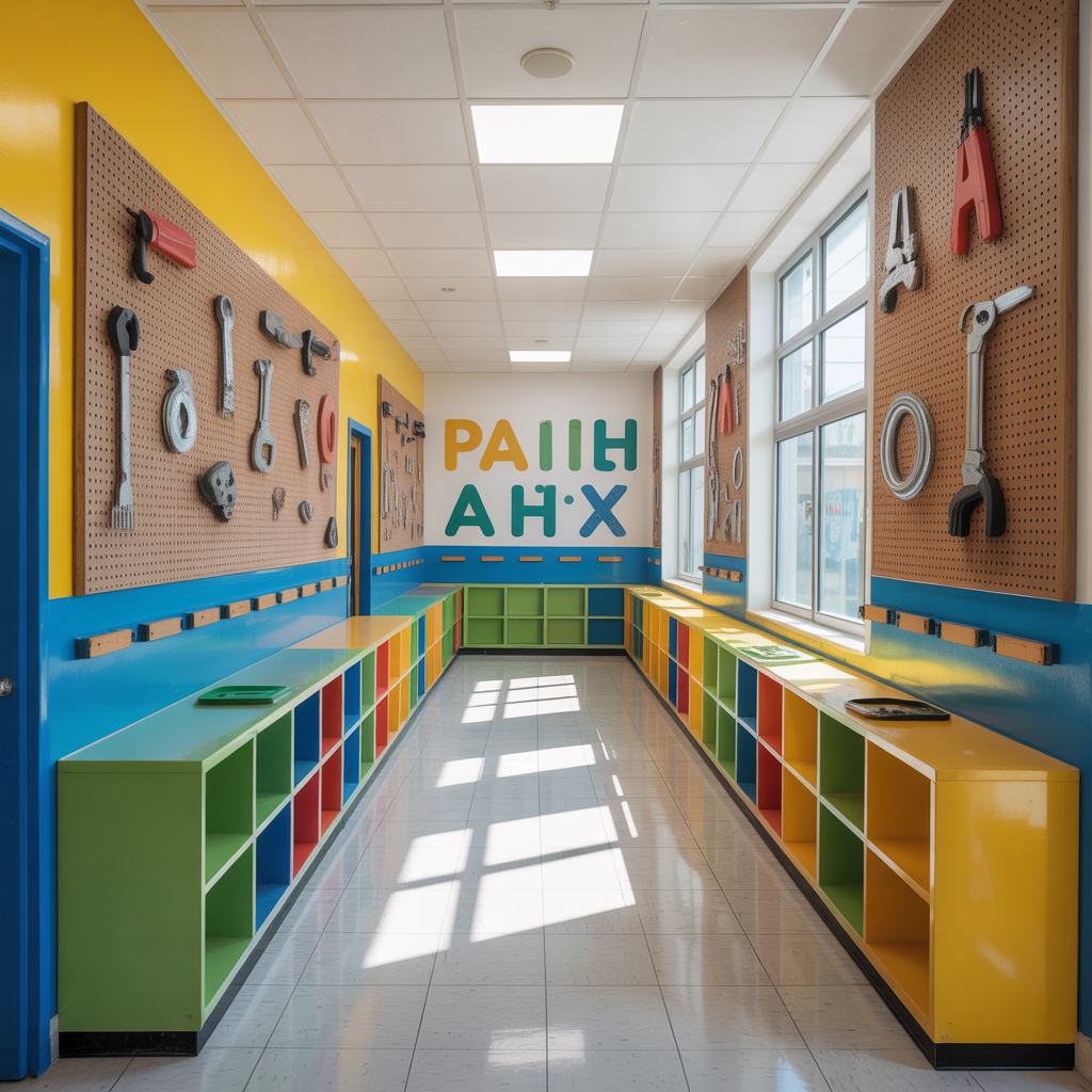 school corridor wall decoration