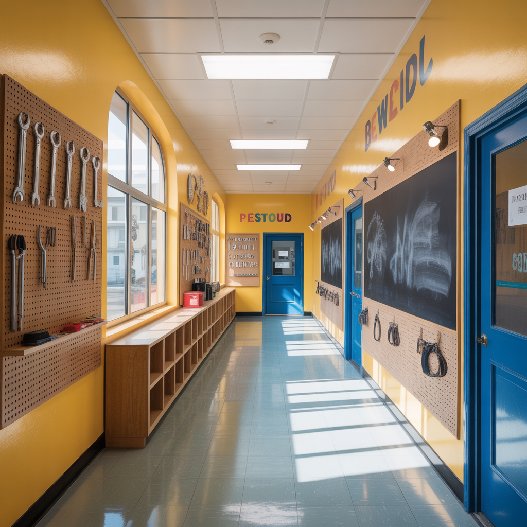 school corridor wall decoration