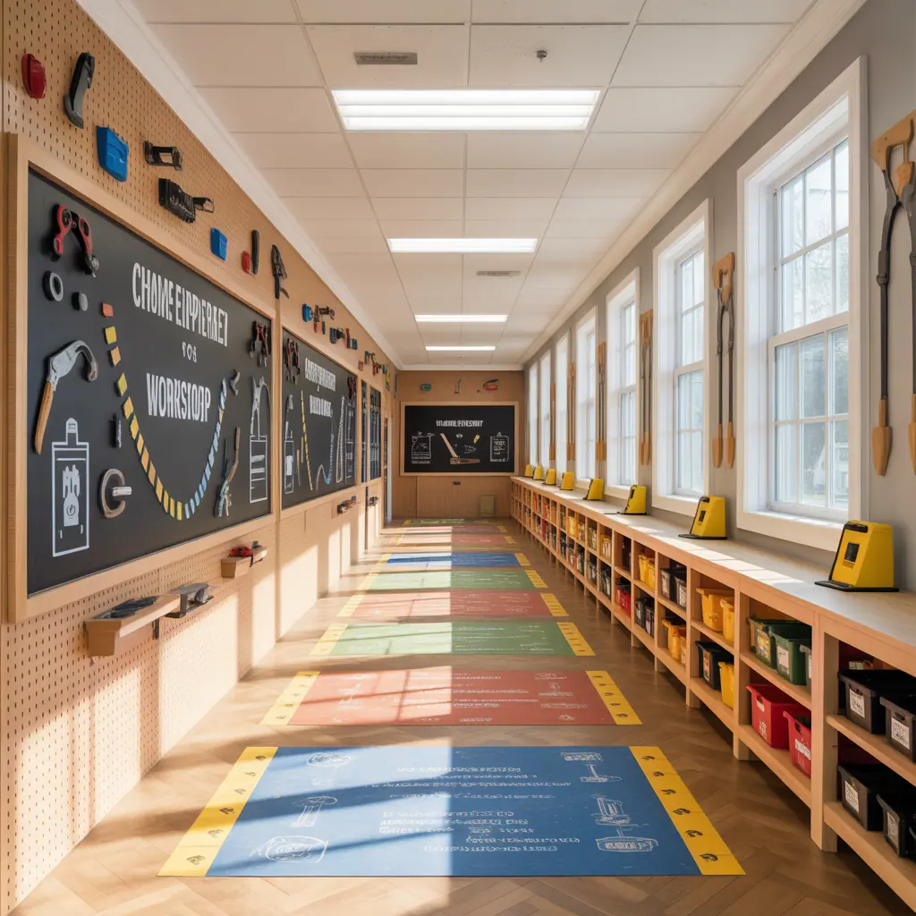 school corridor wall decoration