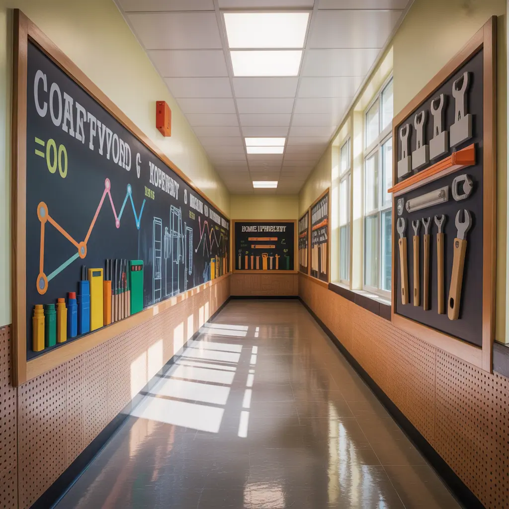 school corridor wall decoration