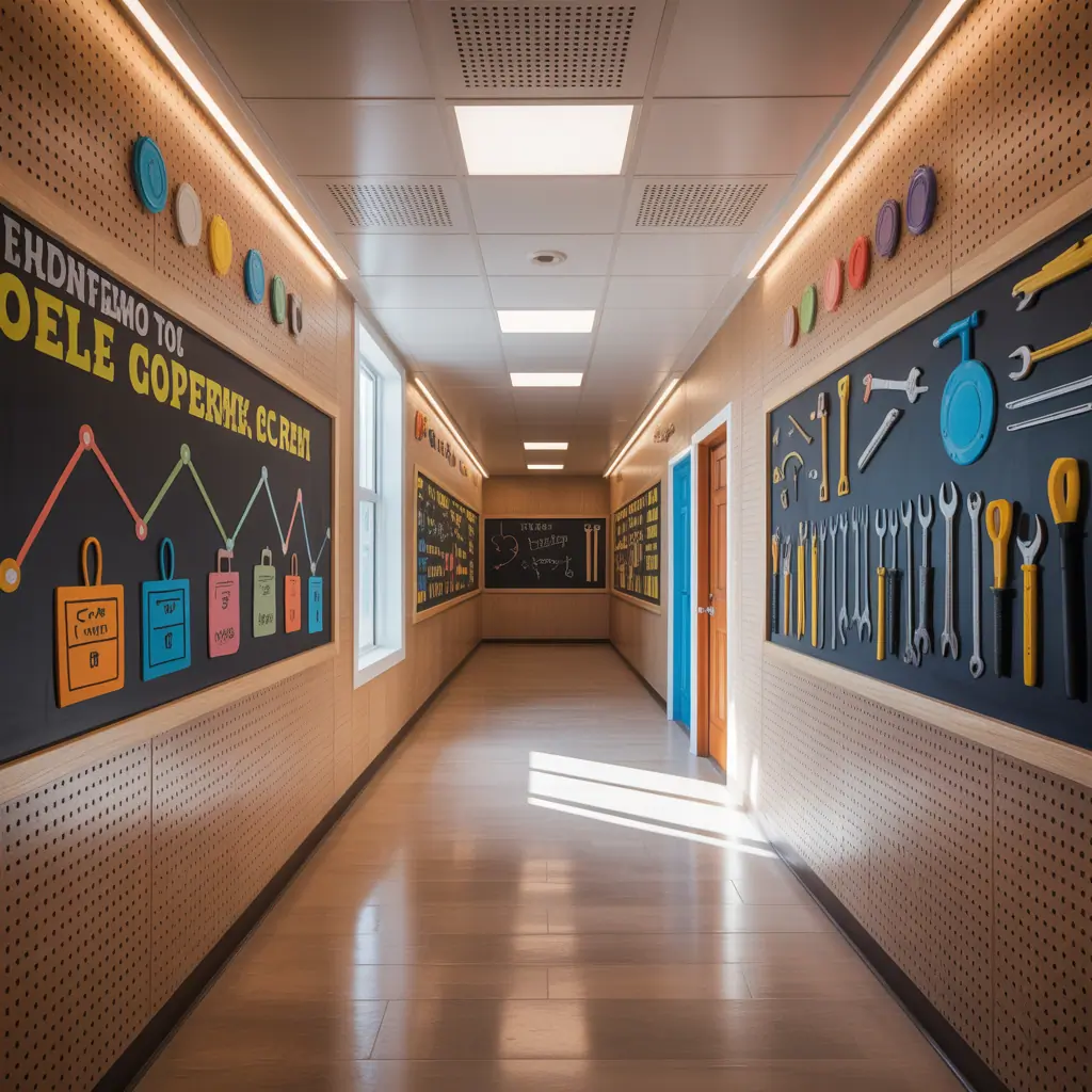school corridor wall decoration