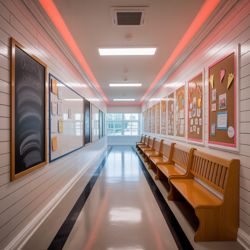 school corridor wall decoration
