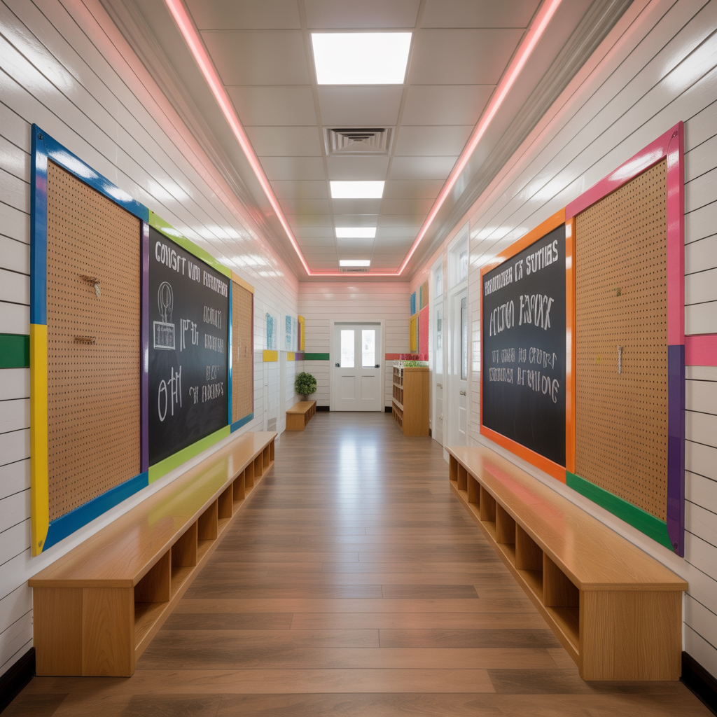school corridor wall decoration