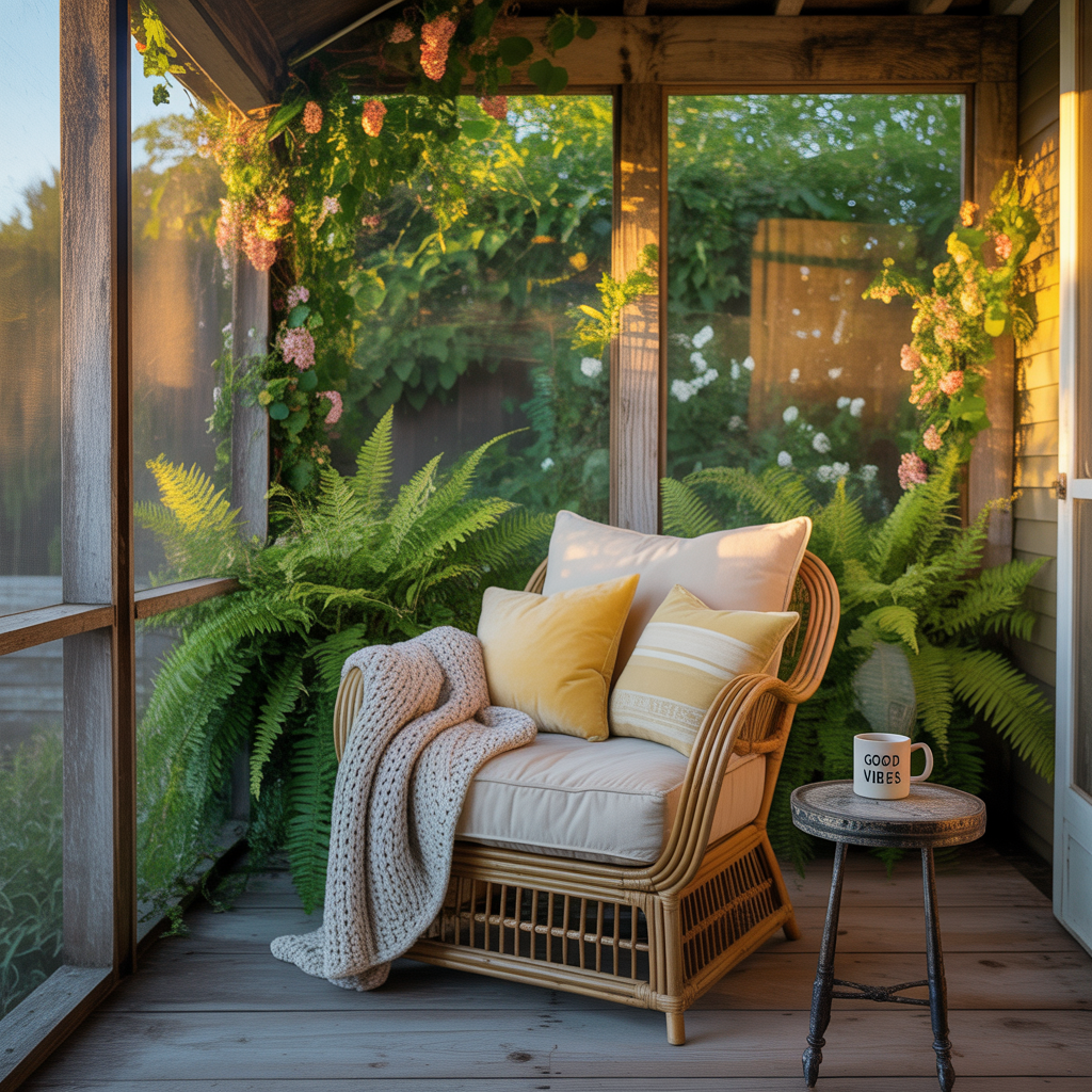 screened in porch simple themes