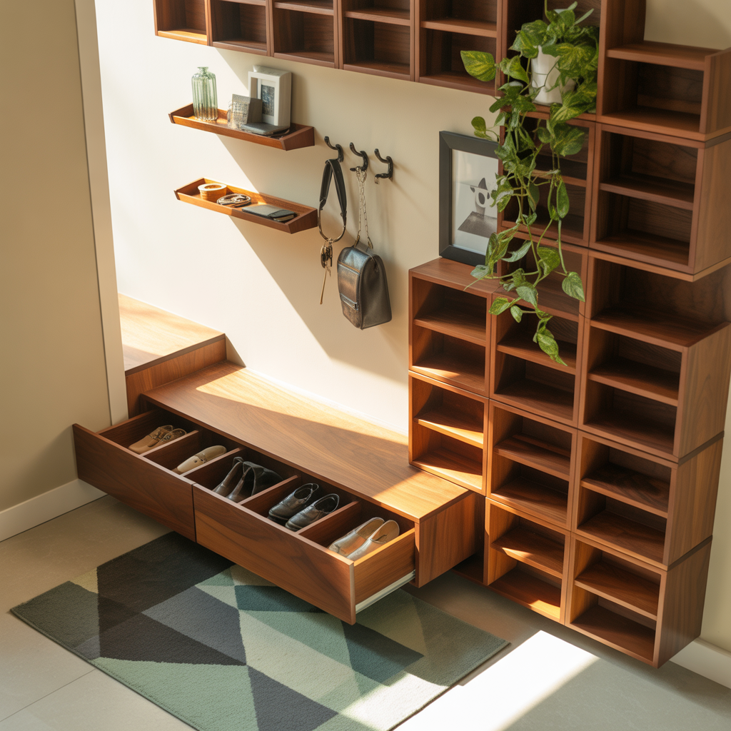 shoe storage ideas small entryway