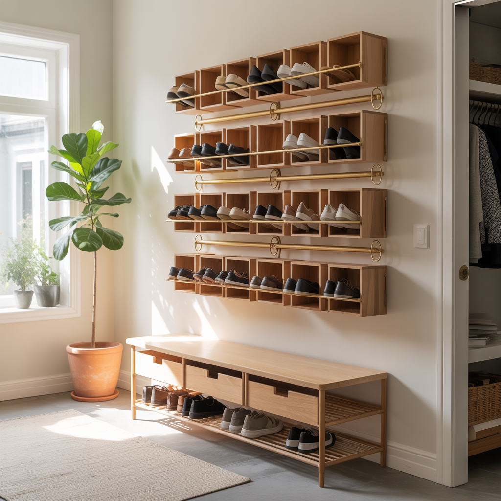shoe storage ideas small entryway