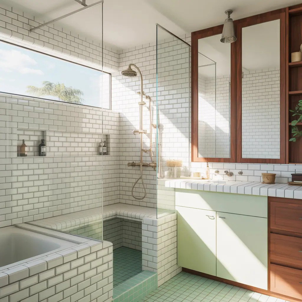 shower bath in small bathroom ideas