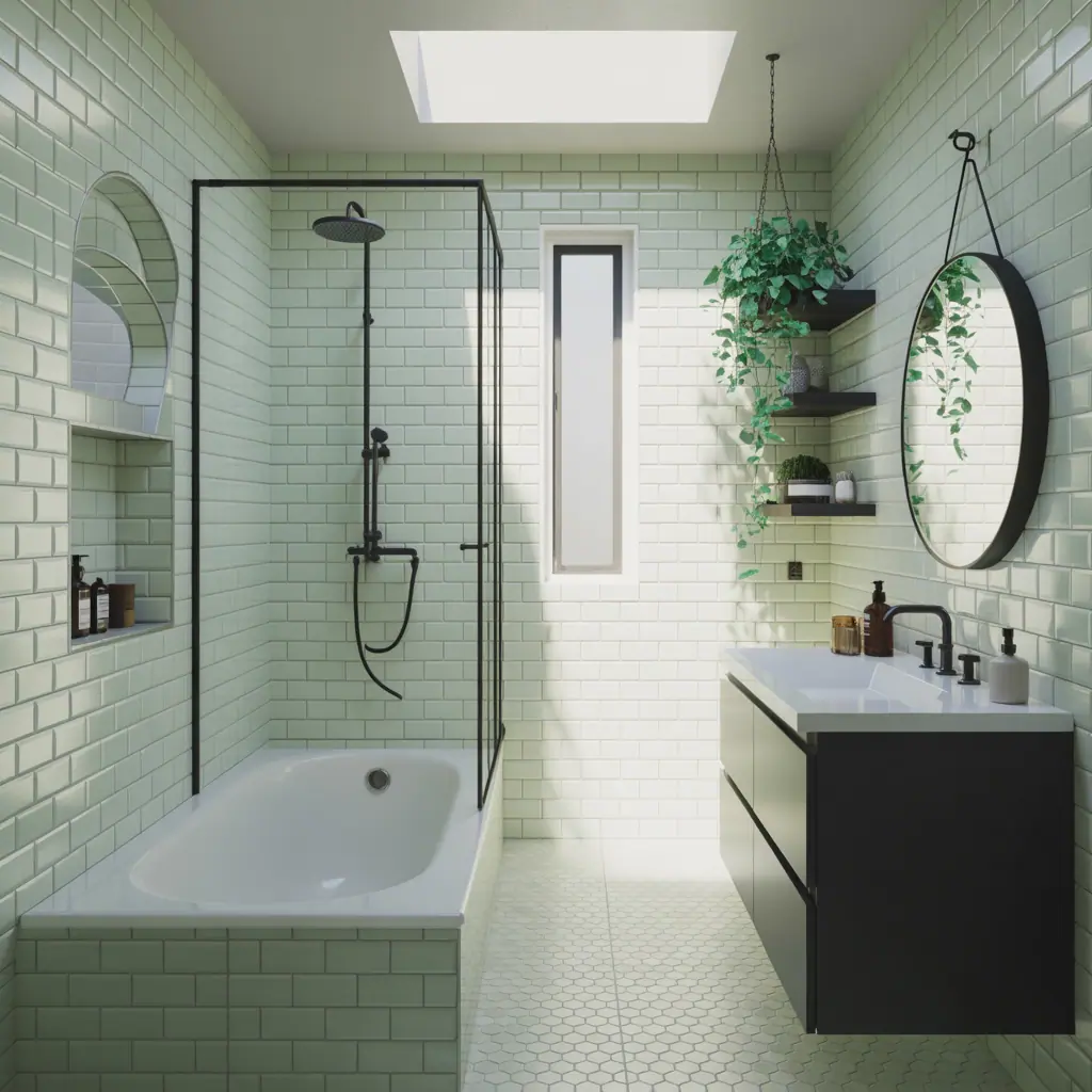 shower bath in small bathroom ideas