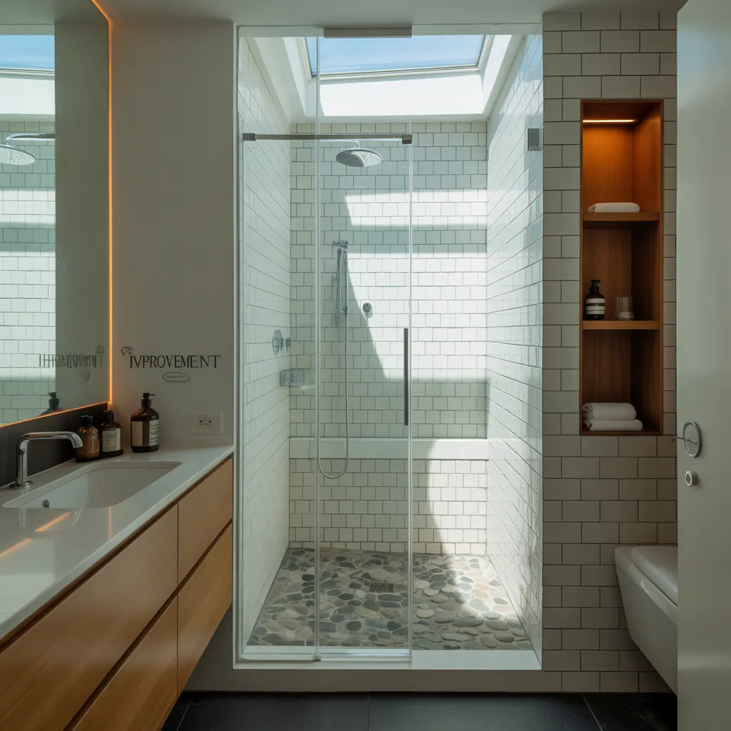 shower bath in small bathroom ideas