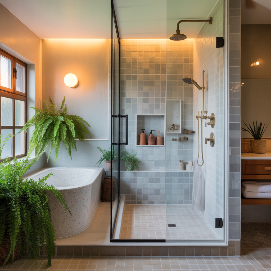 shower tub layout
