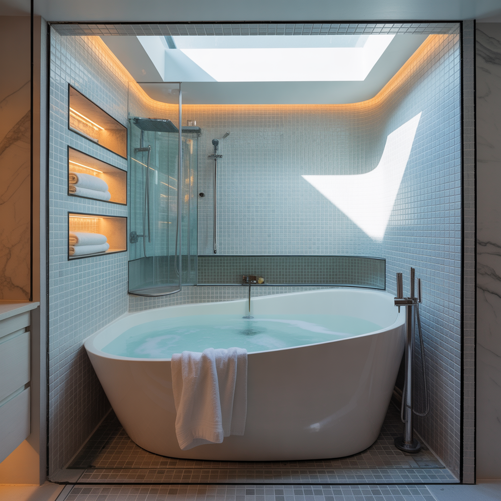 shower tub layout