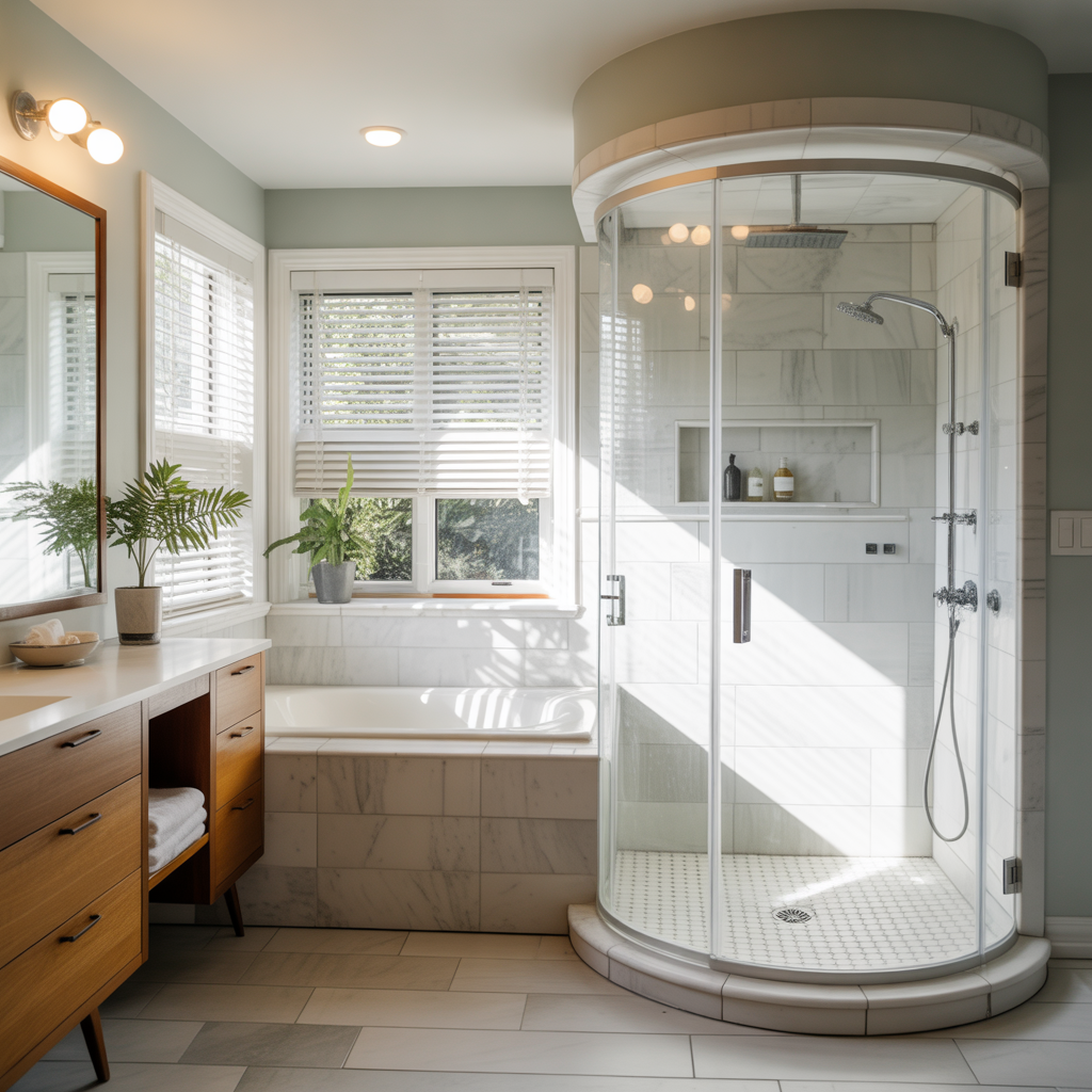 shower tub layout