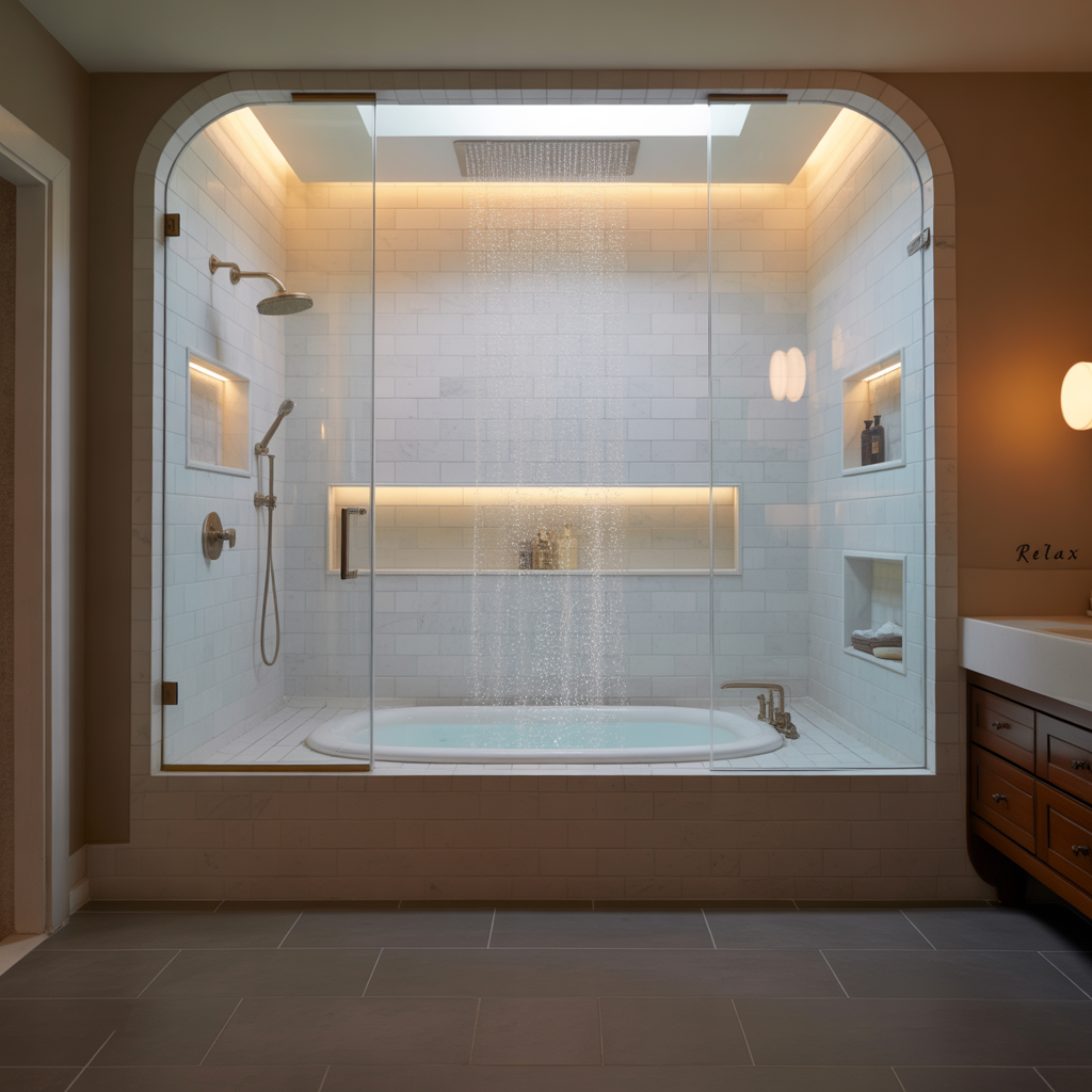 shower tub layout