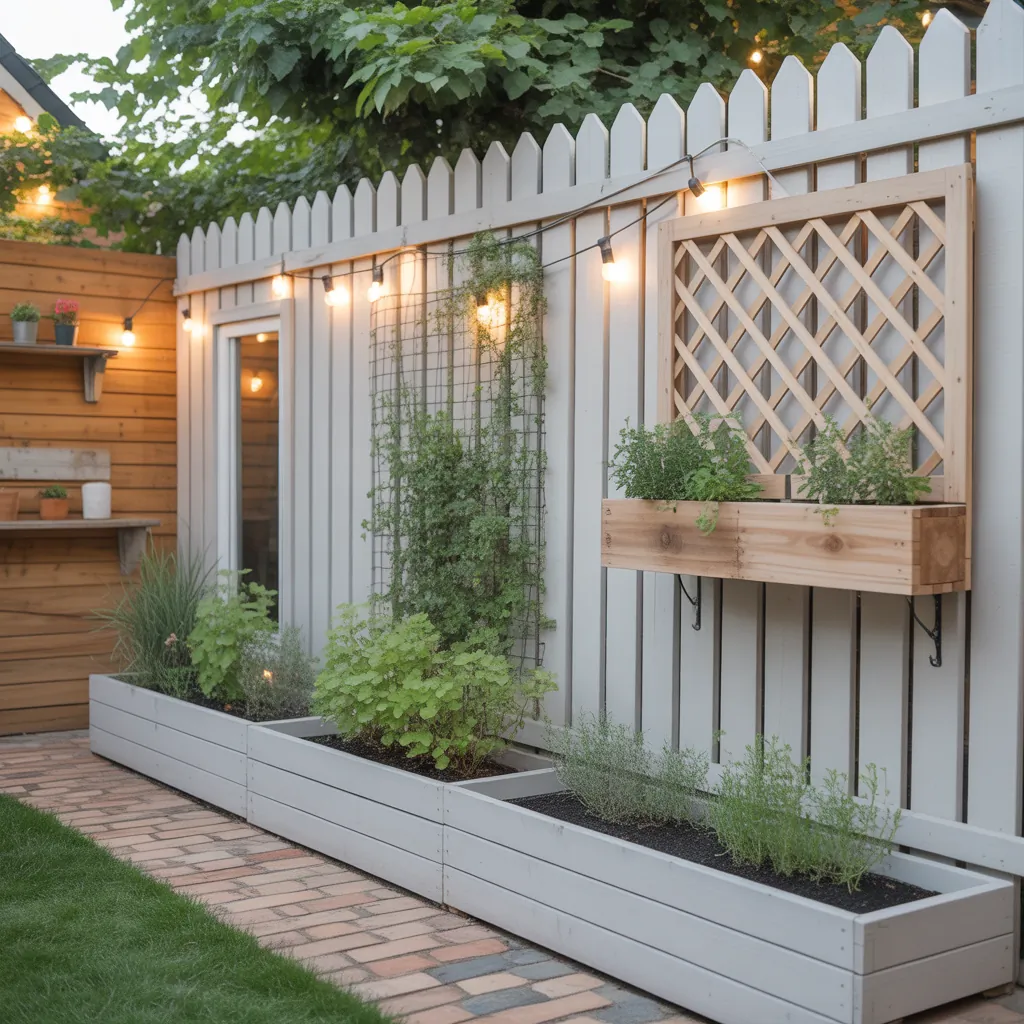 simple backyard landscaping fence ideas