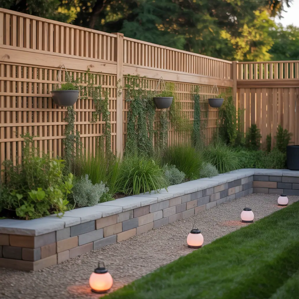 simple backyard landscaping fence ideas