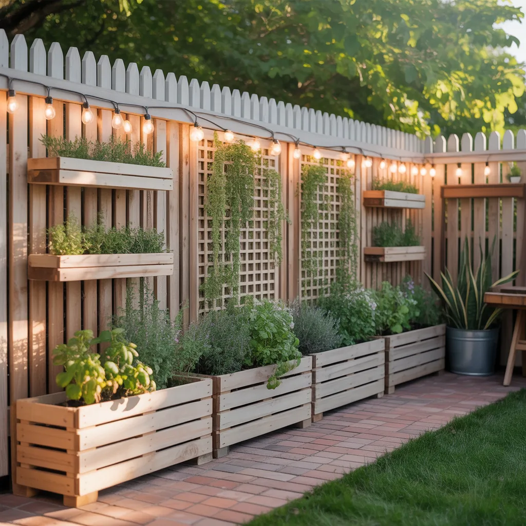 simple backyard landscaping fence ideas