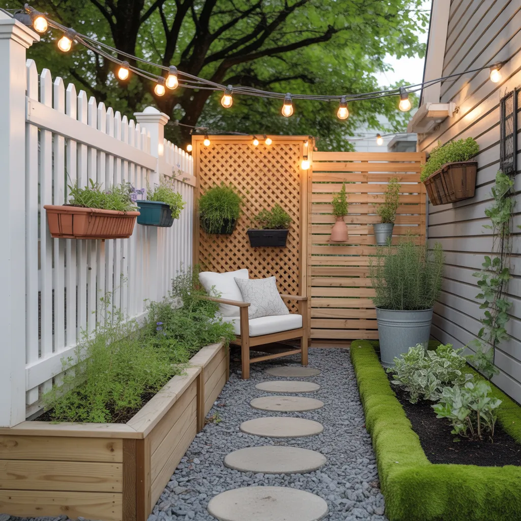 simple backyard landscaping fence ideas
