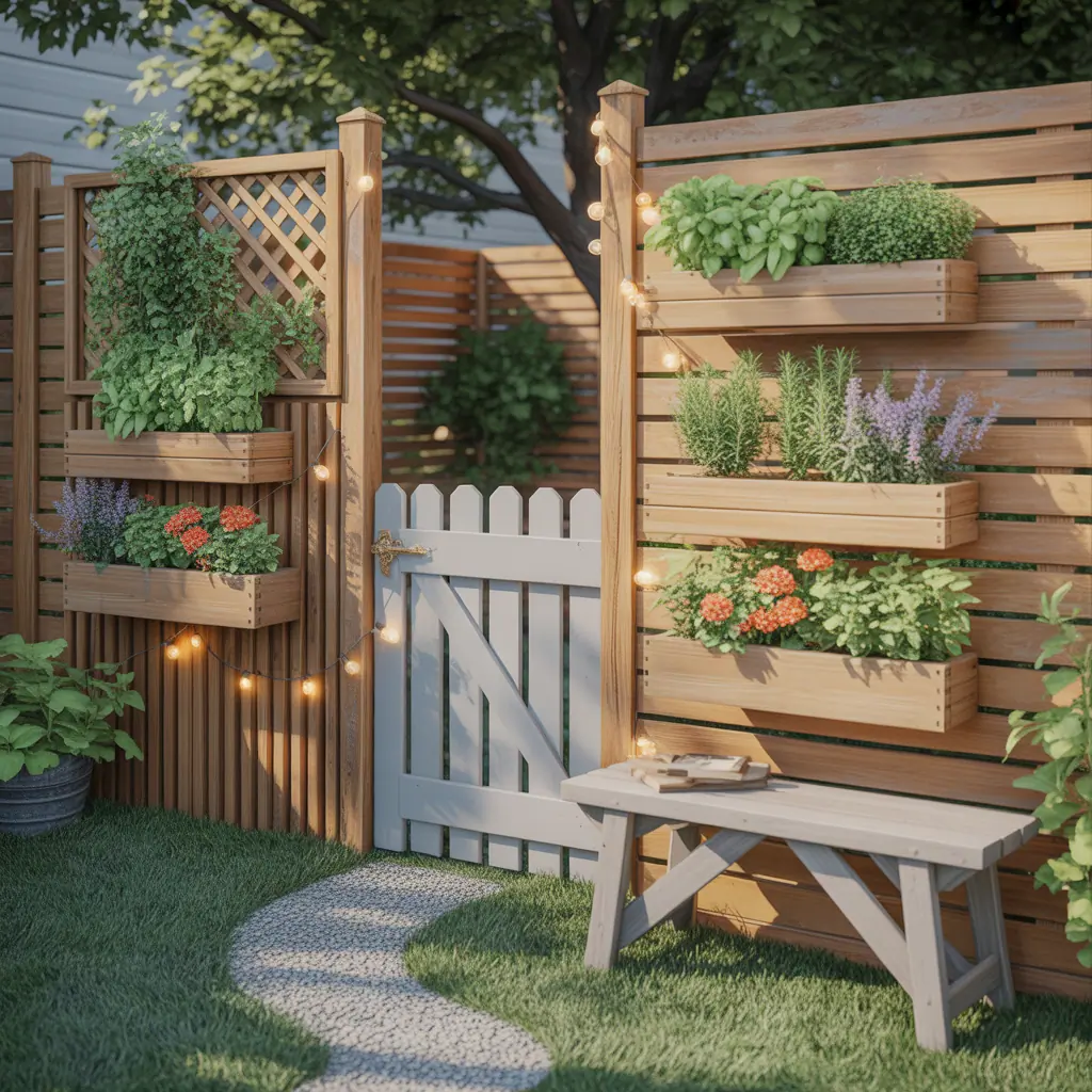 simple backyard landscaping fence ideas