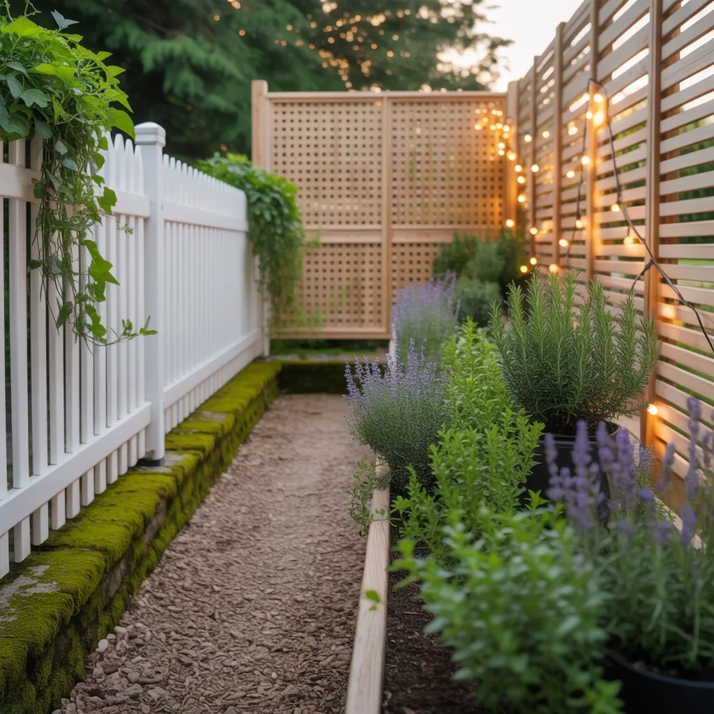 simple backyard landscaping fence ideas