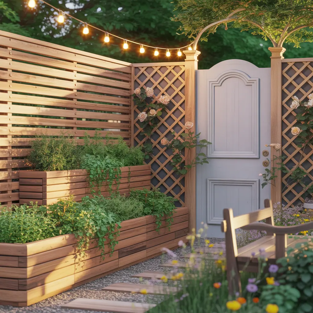 simple backyard landscaping fence ideas
