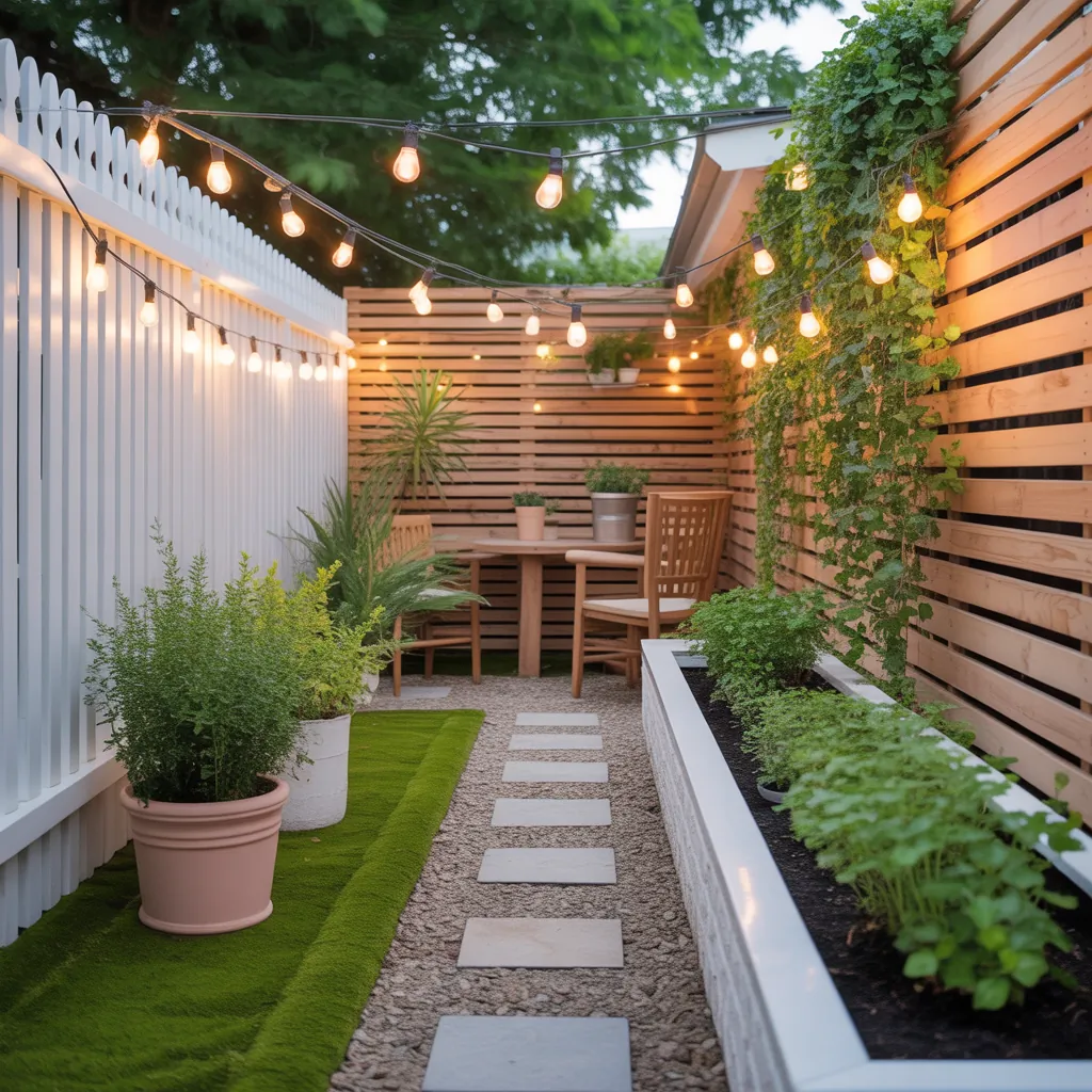 simple backyard landscaping fence ideas