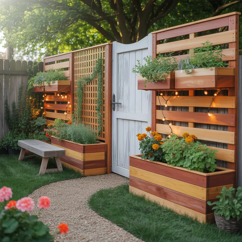 simple backyard landscaping fence ideas