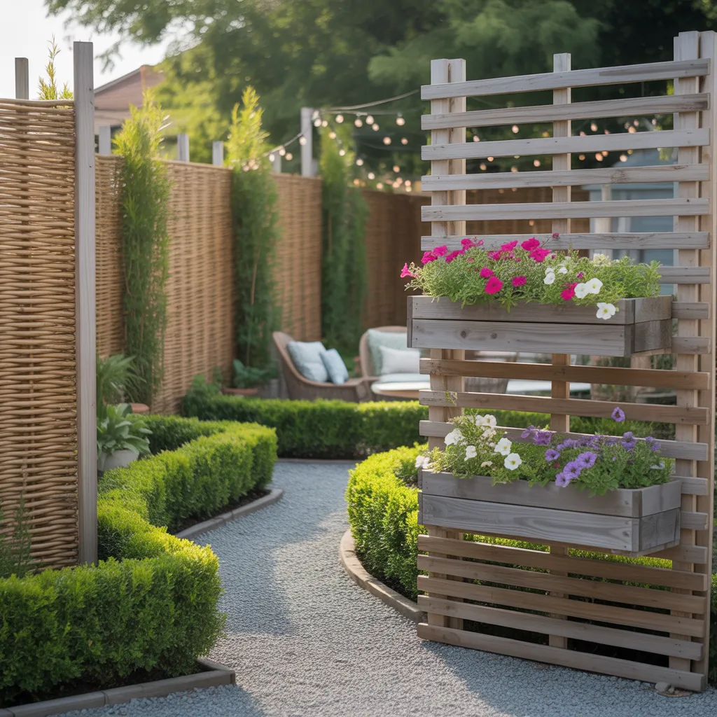 simple backyard landscaping fence ideas