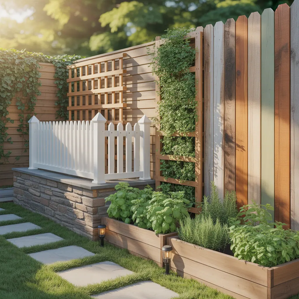 simple backyard landscaping fence ideas