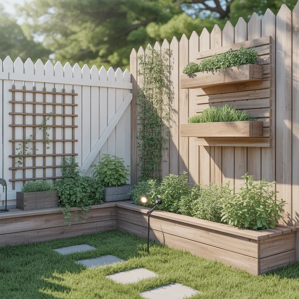 simple backyard landscaping fence ideas
