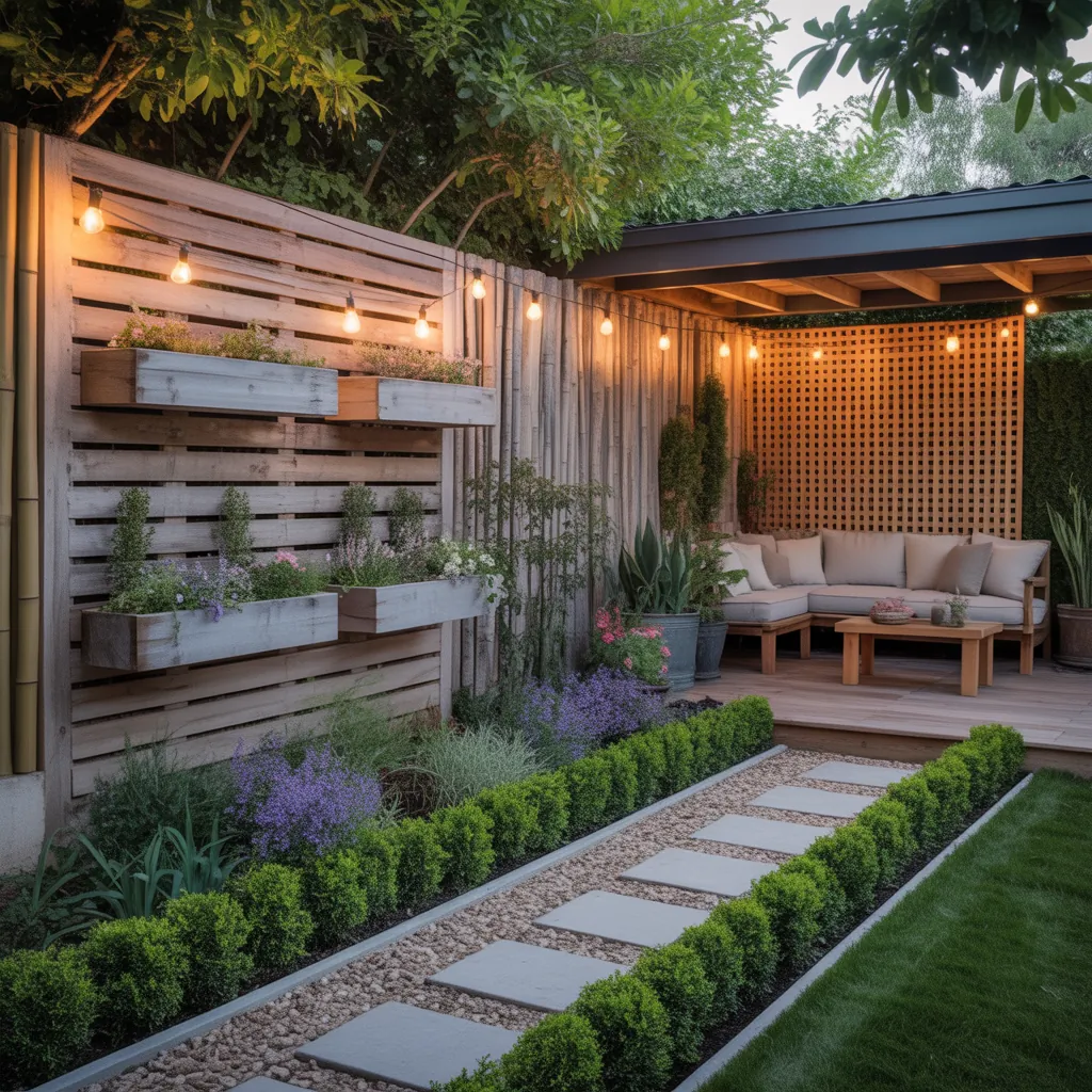 simple backyard landscaping fence ideas