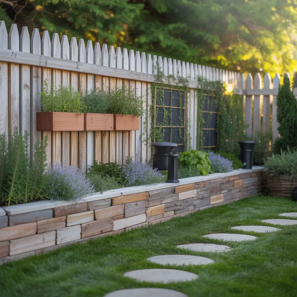 simple backyard landscaping fence ideas