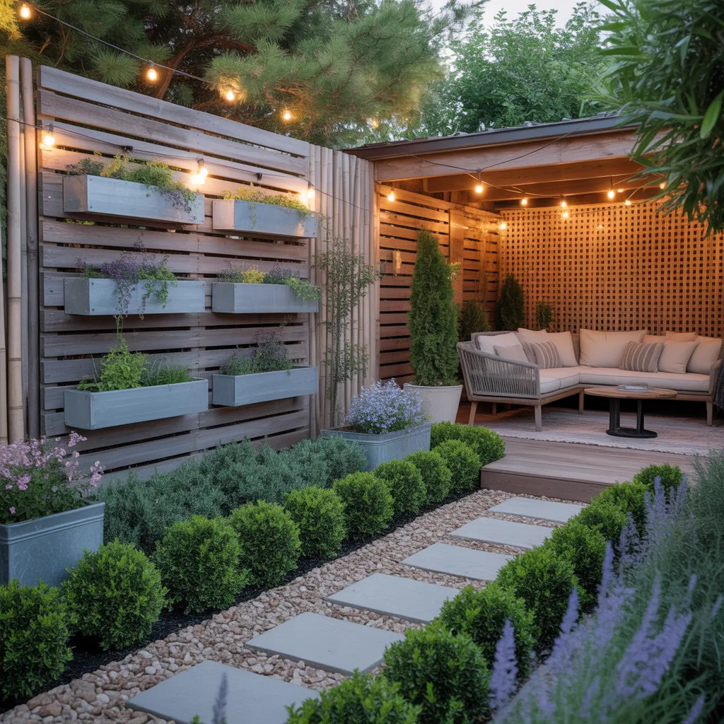 simple backyard landscaping fence ideas