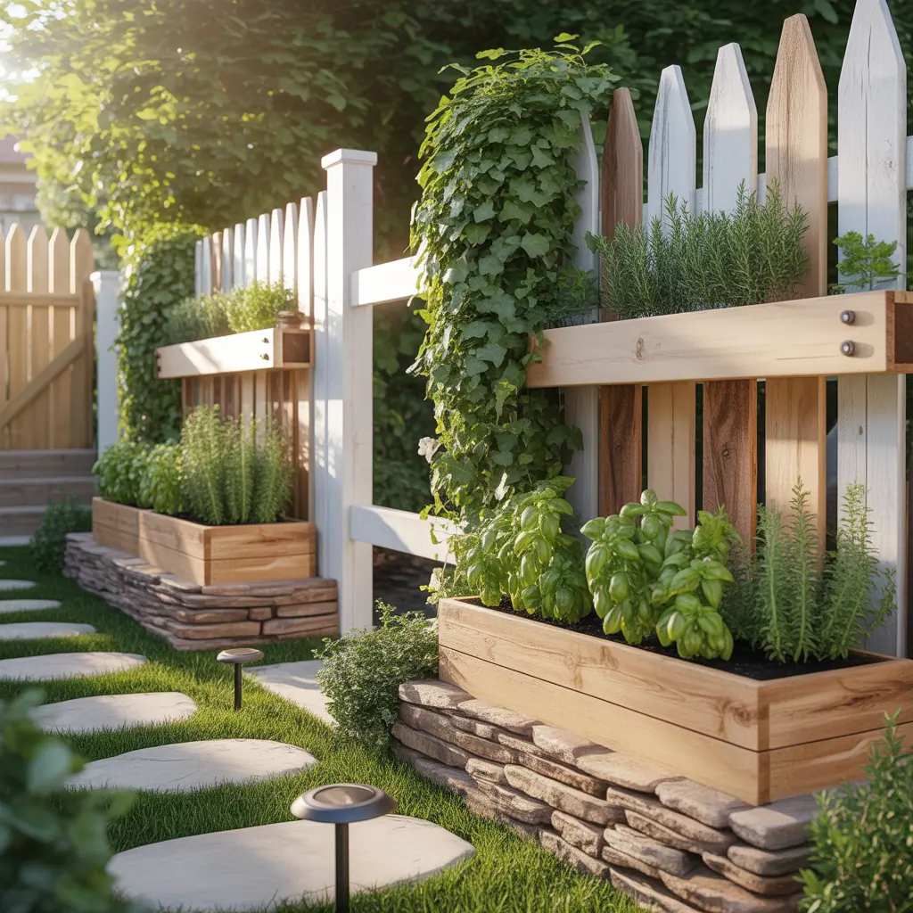 simple backyard landscaping fence ideas