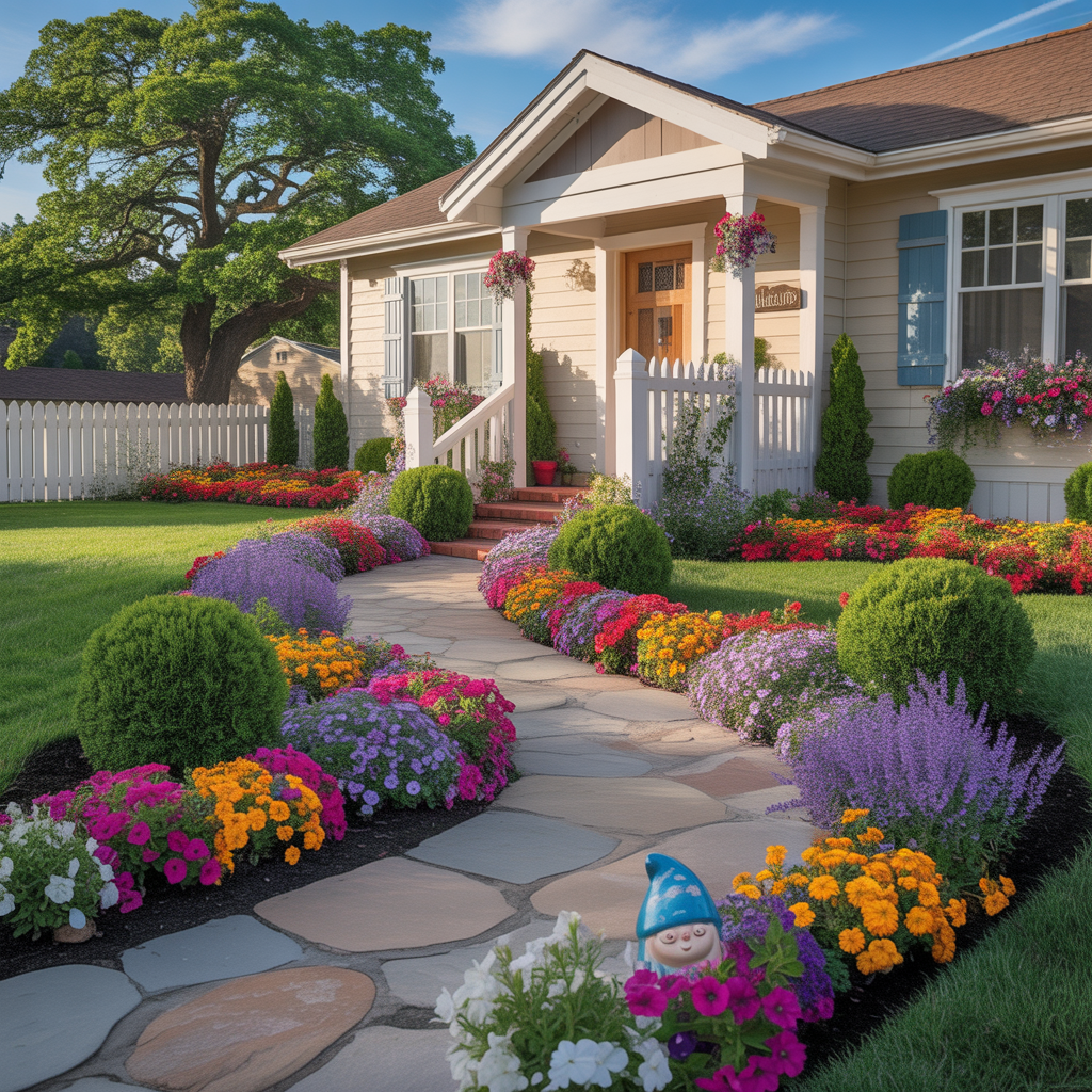 simple cheap front yard landscaping