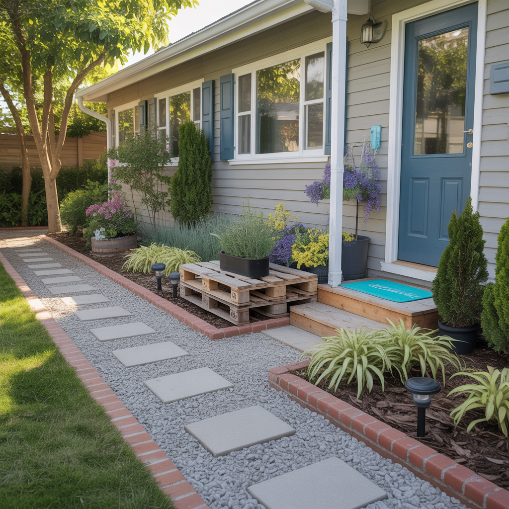 simple cheap front yard landscaping