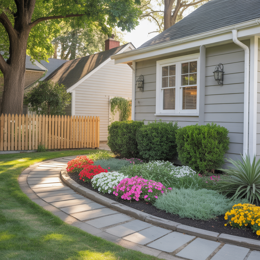 simple cheap front yard landscaping