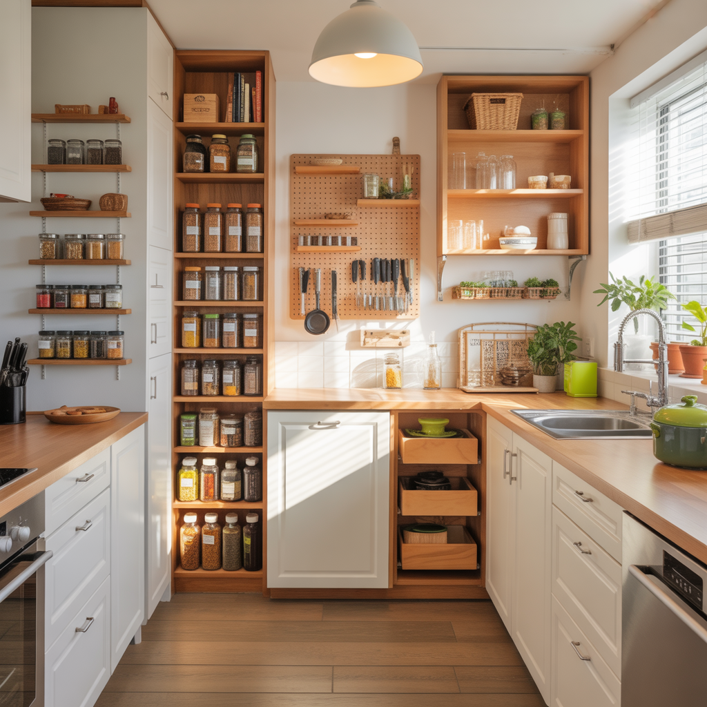 small kitchen organization