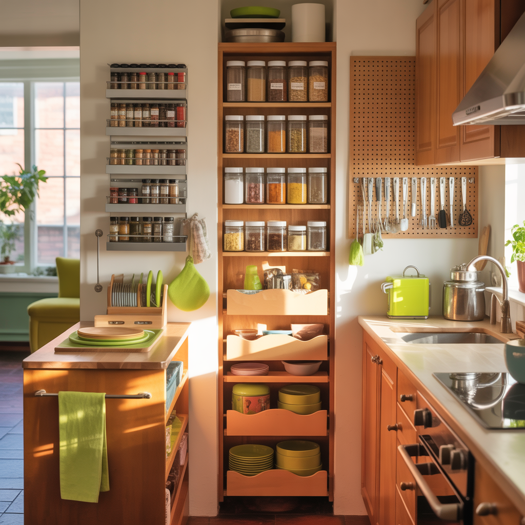 small kitchen organization