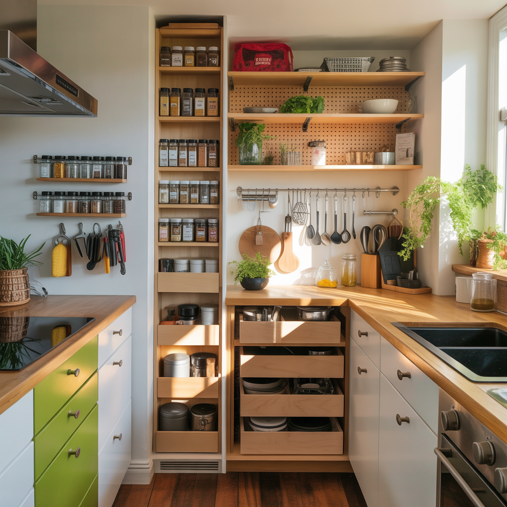 small kitchen organization