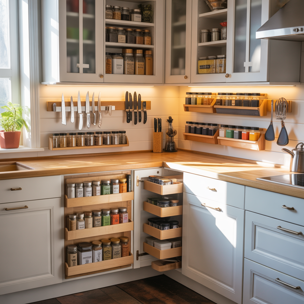 small kitchen organization