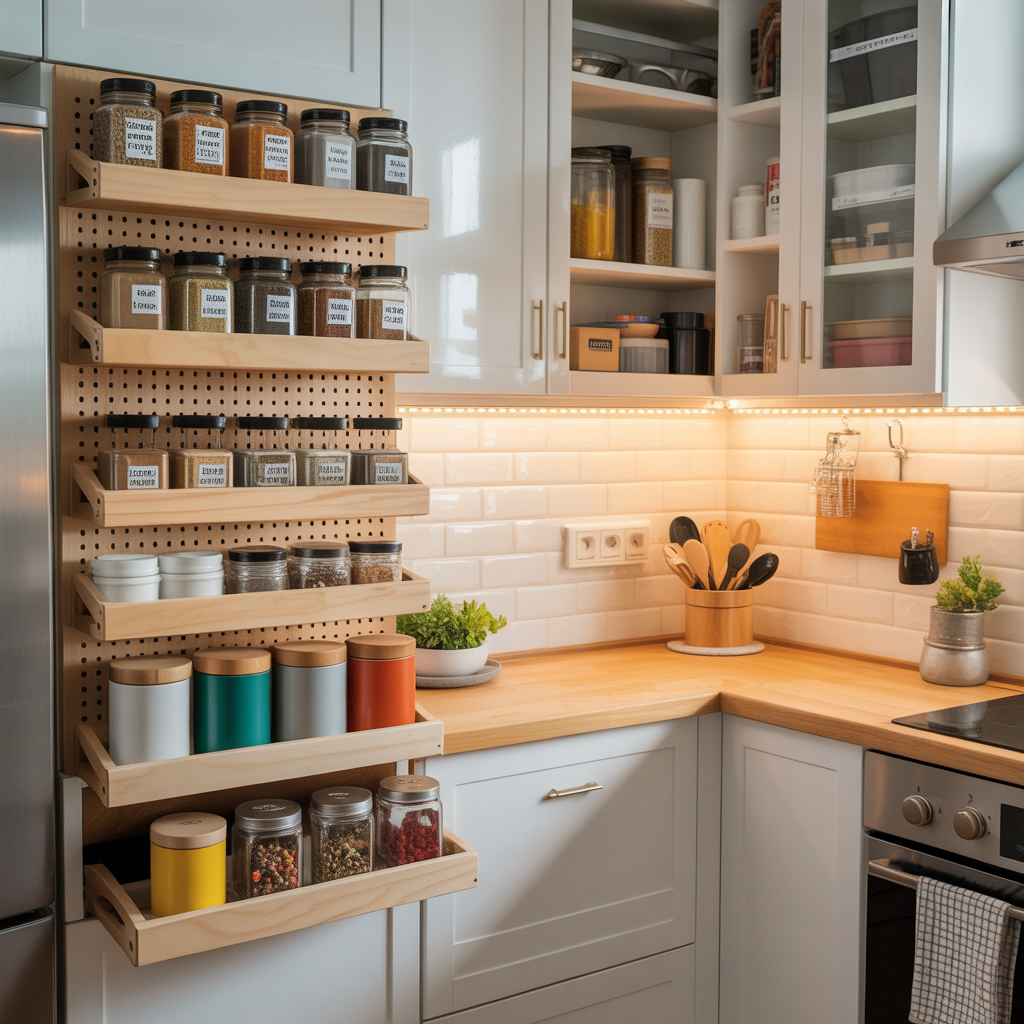 small kitchen organization